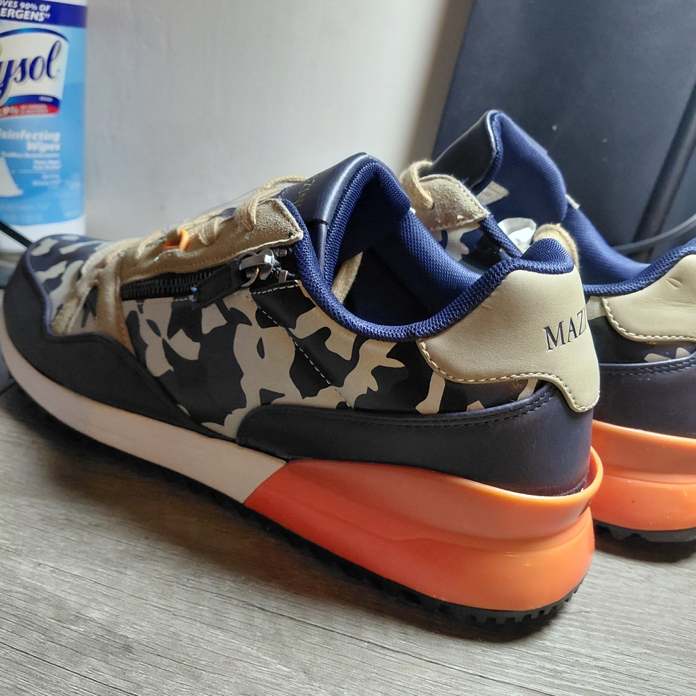 Men's Azure Sneakers with Tan Laces